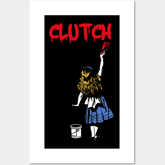 clutch and red girl Wall Art by j and r